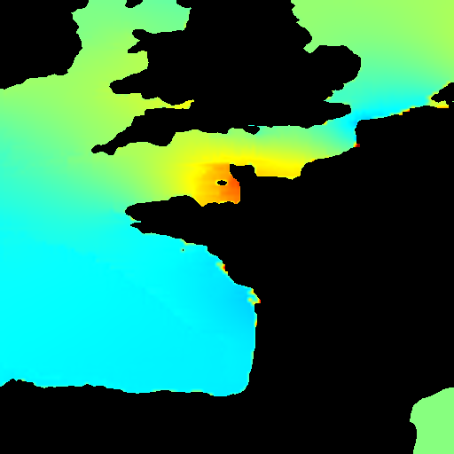 wave elevation. Dark blue is -2 metres and less. Dark red is +2 metres and more.